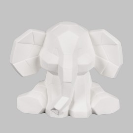 Ceramic Bisque Elephant Facet-ini - Case of 6 Ceramic Bisque Elephant Facet-ini - Case of 6